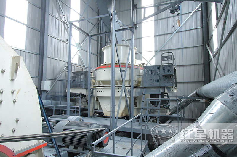 河南時產160噸電石破碎生產線現場