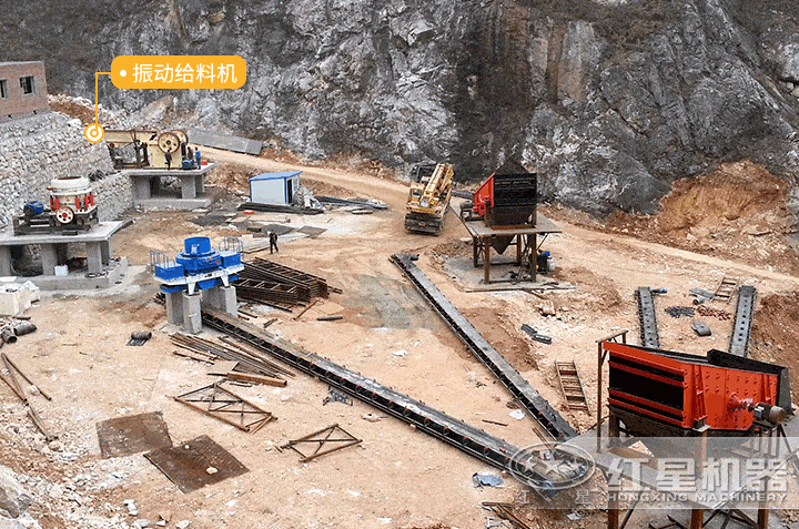 制砂生產現場設備搭配，可提供設計生產線服務